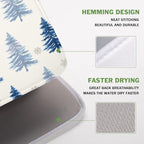 Winter Dish Drying Mat 16 x 18 Inch Blue Tree Dish Drying Pad Absorbent - Image 4