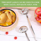 8 PCS Stainless Steel Ladle Soup Handle Ladle - Image 4