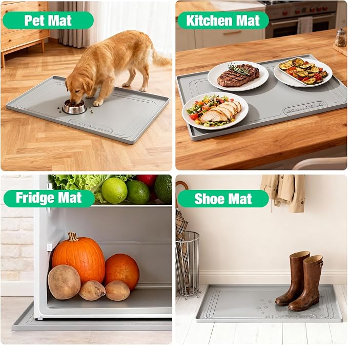 Aisslro Under Sink Mat 22" X 19", Waterproof Silicone Cabinet Organizer - Image 7