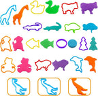 FRIMOONY Dough Tools Set for Kids, Various Animal Molds, Rolling Pins, Random - Image 5