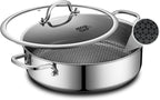Saute Pan, Hybrid Non Stick 5 Quart Everyday Braiser pan, Chicken Fryer by SNOWCLAD