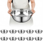 10 Pcs Stainless Steel Mixing Bowls Metal Mixing Bowls Extra Large Basin Salad by Unknown