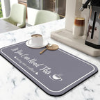 Coffee Bar Mat for Countertops 23inx15in, Absorbent Hide Stain Anti-Slip Cafe - Image 2