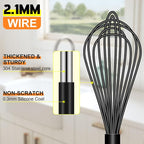 HOTEC 4 Pieces Silicone Whisks Set, Wire Balloon Whisks Egg Beater, Non-slip - Image 7
