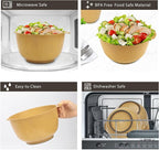 BoxedHome Dressing Bowl Set Red Pine Fiber Salad Bowls Non-Slip Stackable - Image 4