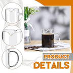 Leinuosen 2 Pcs Glass Pitcher Elegant Shaped Glass Tea Pitcher Coffee Milk - Image 3