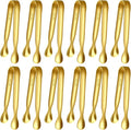 HOTEC 12-Pack Mini Sugar Tongs Stainless Steel Ice Tongs 4.3Inch Serving Tongs by Hotec