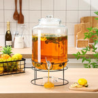 Honeydak 1 Pack 4 Gallon Glass Beverage Dispenser - Image 6