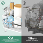 MOUKABAL Dish Drying Rack, Dish Rack, Stainless Steel Dish Racks - Image 5