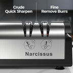 Narcissus Knife Sharpener, Professional 2 Stage Electric Knife Sharpener - Image 3