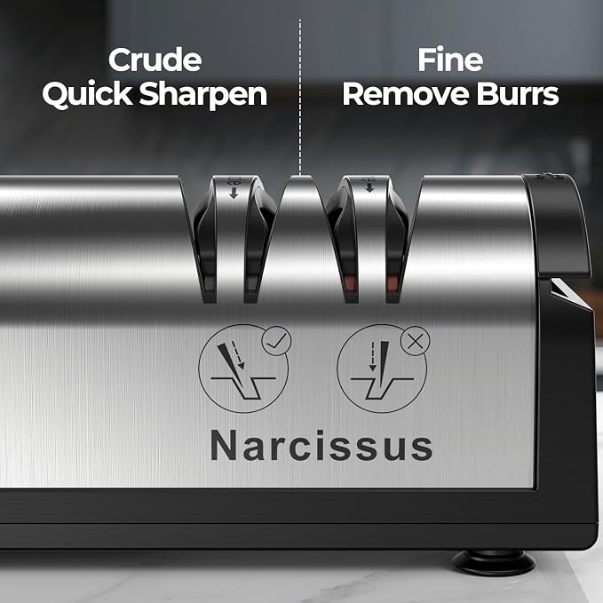 Narcissus Knife Sharpener, Professional 2 Stage Electric Knife Sharpener - Image 3
