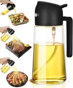 Oil Sprayer for Cooking 2 in 1 Olive Dispenser Bottle 16oz/470ml Kitchen by Arsatbs