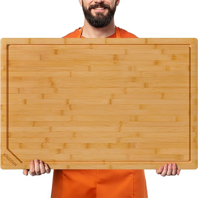 Kikcoin 30”×20” Bamboo Cutting Boards by Kikcoin