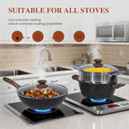 17 Pcs Pots and Pans Set, Nonstick & Non-Toxic Healthy Pots and Pans, - Image 3