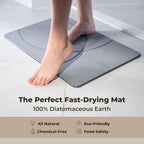 TOSORO - Stone Bath Mat Diatomaceous Earth Shower Mat Non-Slip Super Absorbent - Image 4