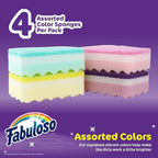 Fabuloso Scratch-Free Kitchen Dish Sponges, Rainbow Cellulose Scrubber Sponge - Image 2