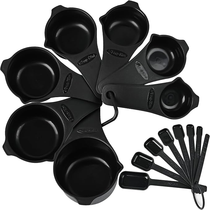 Measuring Cups and Spoons Set 15, Metric & US 7 Measure Cups & 7 Measure Spoons - Image 7