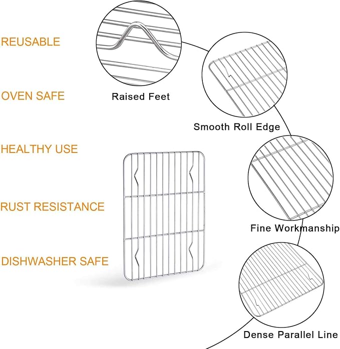 TeamFar 10.5’’ x 8’’ x 1’’ Toaster Oven Pan - Image 7
