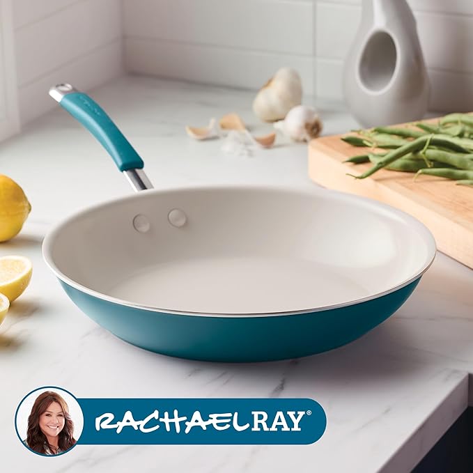 Rachael Ray Cucina Ceramic Nonstick Frying Pan/Skillet, 12.5 Inch Non Stick - Image 7