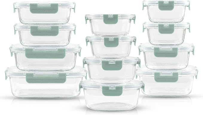 JoyJolt 24pc Borosilicate Glass Storage Containers - Image 8