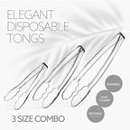 PlasticPro Clear Serving Tongs Combo Set - Image 3