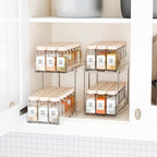 Yieach 2 Pack 2 Tier Vertical Spice Rack Pull Out, 10.4'' Deep Narrow Slide Out - Image 6