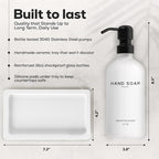 White Glass Soap and Lotion Dispenser Set - Image 3