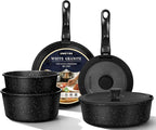 pots and Pans Set, Nonstick Cookware Set Detachable Handle, Induction Kitchen by UMETRE
