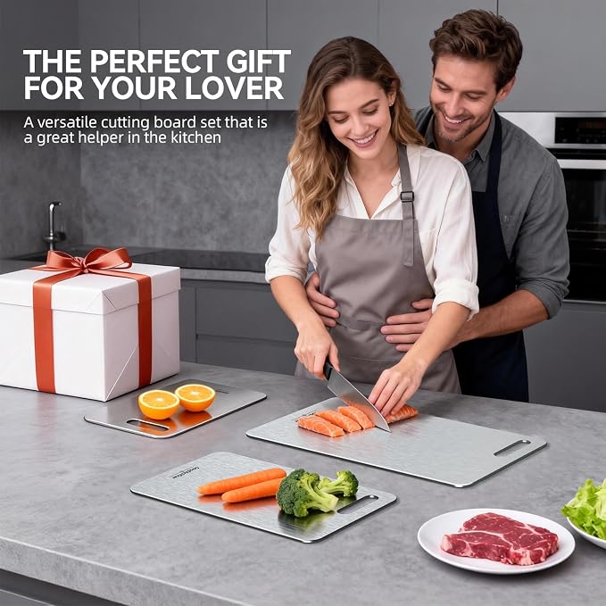 Titanium Cutting Boards Set of 3, 100% Pure Titanium Kitchen Cutting Board - Image 8