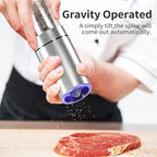 Gravity Electric Pepper and Salt Grinder Set, Adjustable Coarseness, Automatic - Image 2