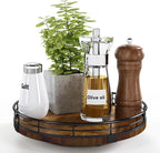 Farmhouse Oak 9" Lazy Susan Turntable Organizer by AMH