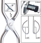 HINMAY Stainless Steel Kitchen Scissor Tongs Set, 2-Piece - Image 3