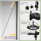 shuang qing 360° Rotating Corner Shower Caddy Tension Pole Organizer - Image 9