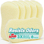 Mr. Scrub Sponges Kitchen Scrub Dish Sponge Scouring Pad, 6 Pack Cleaning Brush by MrScrubCleaninghelpers