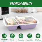 Dealusy 50 Pack 28 oz Meal Prep Containers Reusable - Image 3