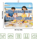 Custom Dish Drying Mat for Kitchen Counter Design Your Photo Text Business Logo - Image 2