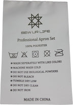 Resist water 3 big Pockets Waist Server Apron Kitchen Restaurant Unisex Half - Image 6