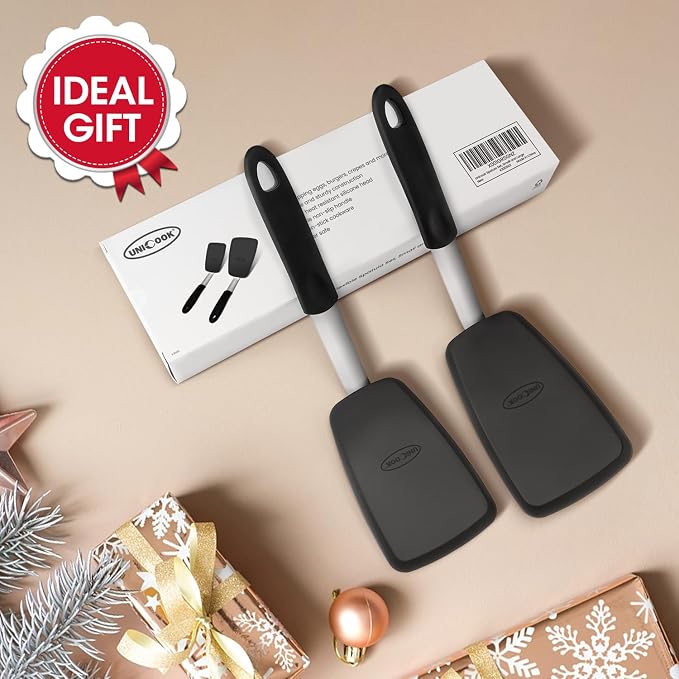 Unicook 4 Pack Flexible Silicone Spatula, 600F Heat Resistant, Crepes and More - Image 7