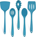 TeamFar Silicone Cooking Utensils Set, 5-Piece Heat Resistant Kitchen Utensils by TeamFar