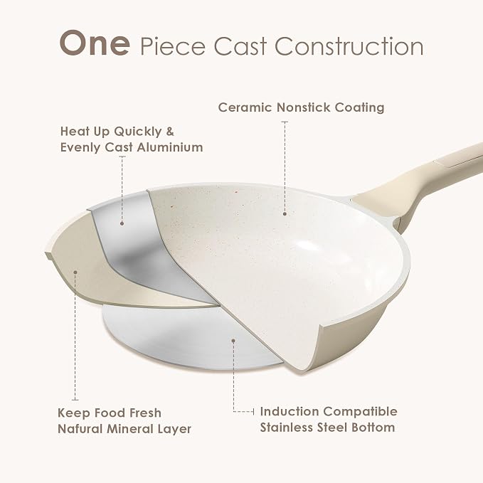 SENSARTE Nonstick Ceramic Frying Pan 11-Inch, Healthy Non Toxic Skillet - Image 6