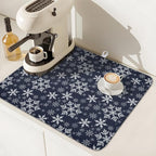 Christmas Dish Drying Mat for Kitchen Counter 18x16 Inch Xmas Snowflake Drying - Image 6