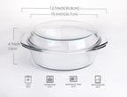 Round Tempered Glass Casserole Dish - Image 2