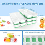 Ice Cube Tray, Ice Cube Trays for Freezer 5 Pack - Image 7