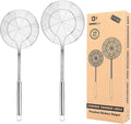 Pack of 2 Large Spider Strainer, Stainless Steel Skimmer Basket, Kitchen Ladle by BUNDLEPRO