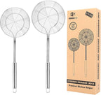 Pack of 2 Large Spider Strainer, Stainless Steel Skimmer Basket, Kitchen Ladle by BUNDLEPRO