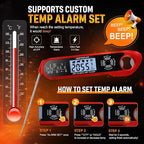 Digital Instant Read Meat Thermometer Waterproof Kitchen Food Cooking - Image 7
