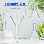Hoolerry 100 Pcs Small Funnel for Filling Small Bottles Clear Plastic Mini - Image 2