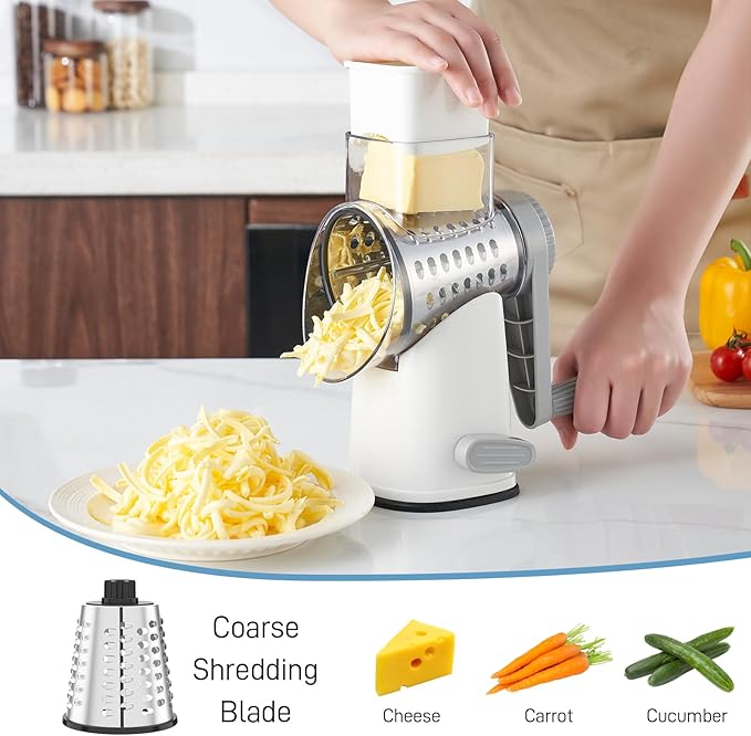 VEKAYA Rotary Cheese Grater Hand Crank - Image 4
