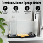 Zulay Kitchen Large Silicone Sponge Holder – Flexible Sink Organizer Tray - Image 2