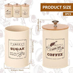 3 Pack Coffee Tea Sugar Container Set - Image 5